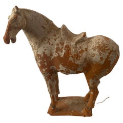 Superb Chinese Painted Terracotta Horse, Possibly Han Dynasty, 206 BC–220 AD