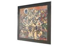 Signed “White Tigers” Serigraph by Jiang Tiefeng