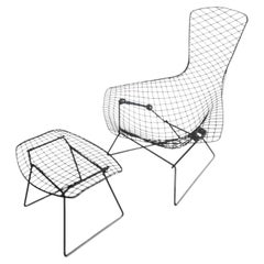 Harry Bertoia for Knoll Attri Bird Chair and Ottoman