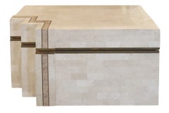 1970s Tessellated Travertine Chest