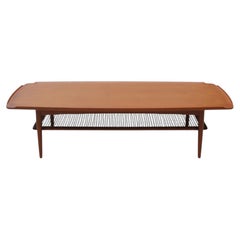 Mesa de centro de teca de los años 60, diseñada por Poul Jensen para Selig