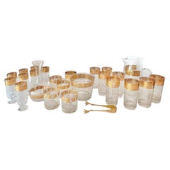 1950s 22k Tyrol for Culver Glassware Set - 25 pcs
