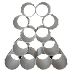 Botellero modular de aluminio con sistema de encaje de los años 70