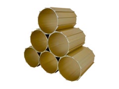 Botellero modular de aluminio en tono dorado de los años 70, con sistema de encaje
