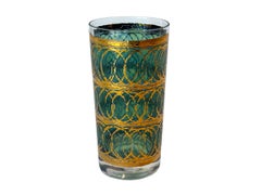 1970s Georges Briard 22k Emerald Tumblers, Set of 6