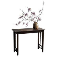 Andrianna Shamaris Slim Wooden Hallway Console Table with Ladder Detailing