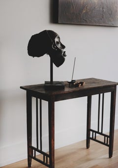 Andrianna Shamaris Slim Wooden Hallway Console Table with Ladder Detailing