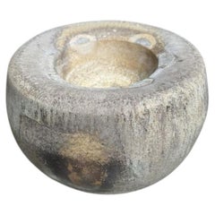 Antique Hand-Carved Stone Mortar for Kava and Herbs