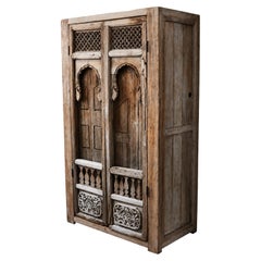 The Ubud Balinese Door Armoire Chest, Reclaimed Antique Architectural Salvage
