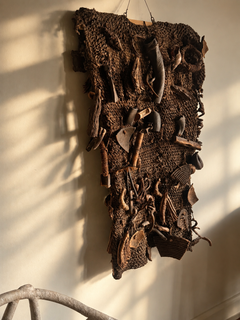 West African Hunter's Protective Tunic with Ritual Amulets — 20th Century