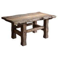 Wormwood Coffee Table, Vintage Live-Edge Slab
