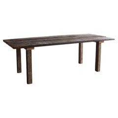 Reclaimed Old-Growth California Barn Redwood Dining Table, 110 Inches