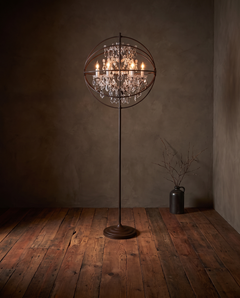 Timothy Oulton for Restoration Hardware Gyro Crystal Chandelier Floor Lamp