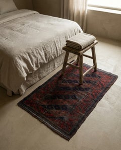 Late 19th Century Turkmen Baluch Afghan Tribal Rug, Hand-Knotted Wool