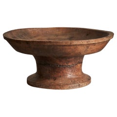 Antique Square Wooden Pedestal Display Stand