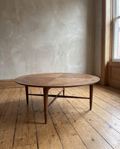 The Aurelia Round Mid-Century Walnut Coffee Table