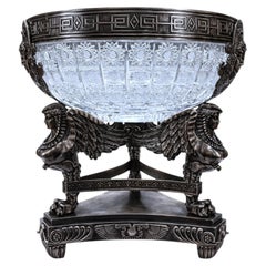 Viva Victoria Monumental Sterling Silver and Crystal Sculptural Centerpiece