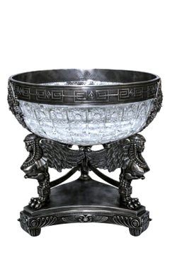 Viva Victoria Monumental Sterling Silver and Crystal Sculptural Centerpiece