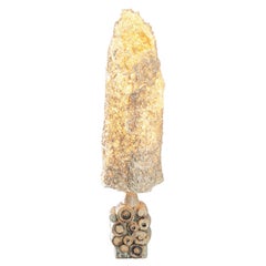 Bernard Rooke Stoneware Lamp Base with New Natural Organic Root Lampshade