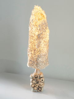 Bernard Rooke Stoneware Lamp Base with New Natural Organic Root Lampshade