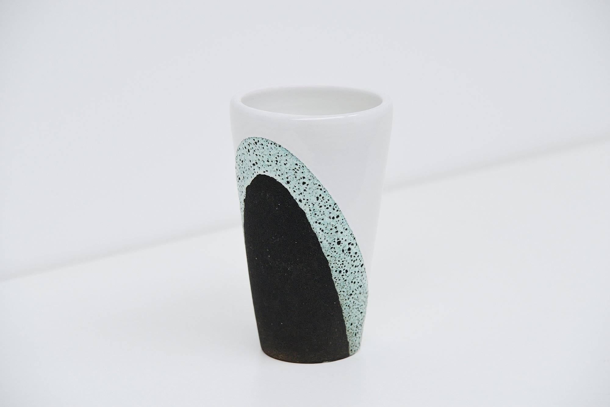 Mid-Century Modern Ettore Sottsass Jr. Ceramic Vase by Bitossi, Italy, 1958