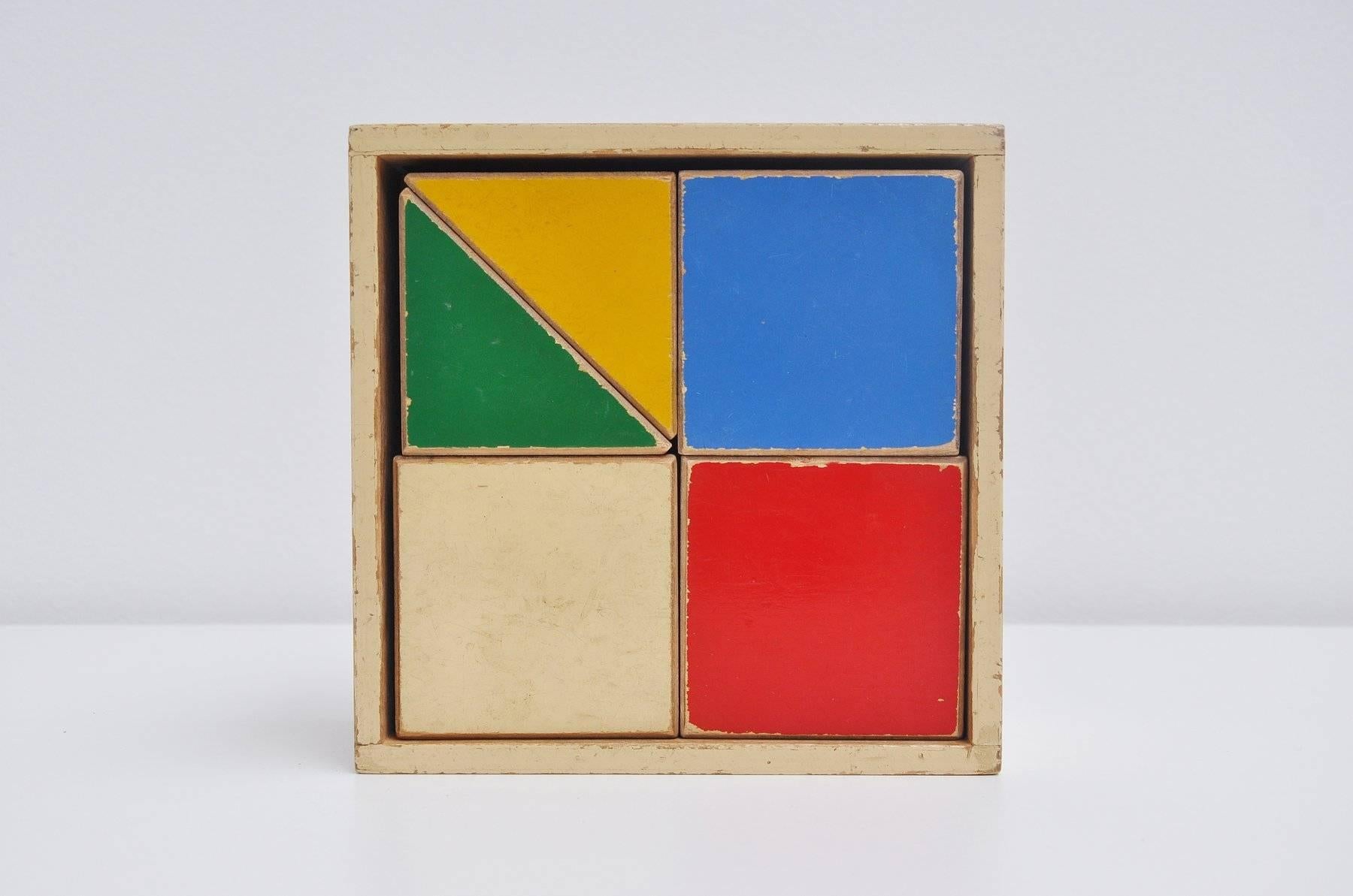 Mid-Century Modern ADO Ko Verzuu Puzzle Box Decorative Kids Toy, 1950