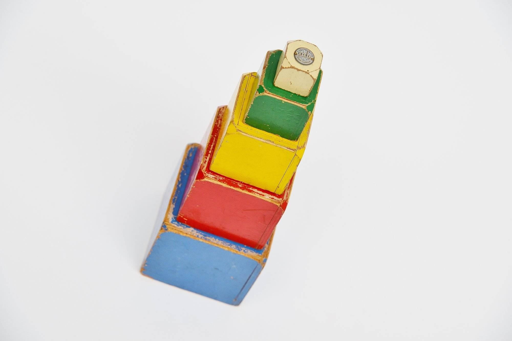 Dutch Ado Toy Cubes Set Ko Verzuu, 1950 For Sale