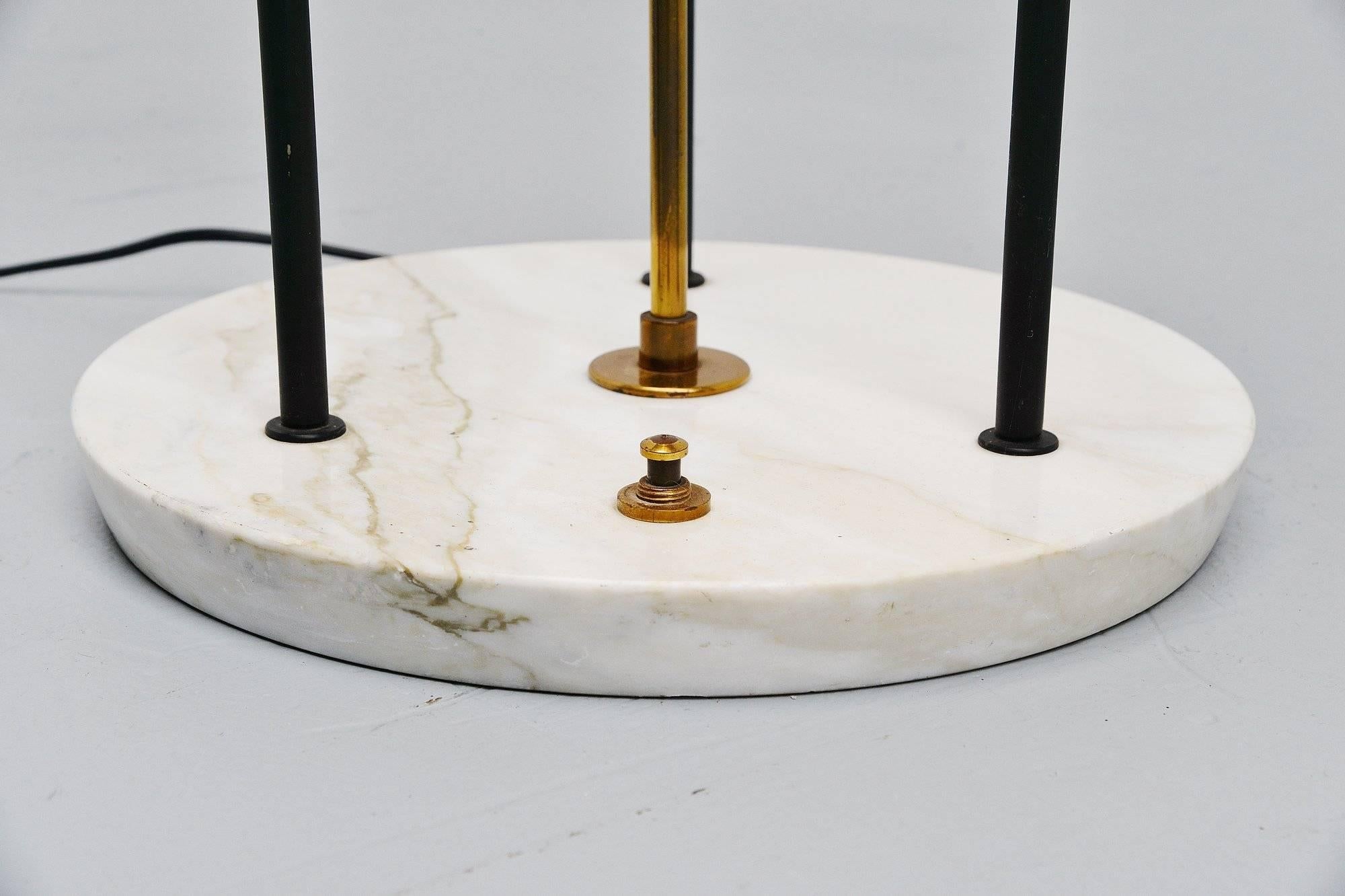 Mid-Century Modern Stilnovo Floor Lamp Marble and Plexi, Italy, 1960 For Sale