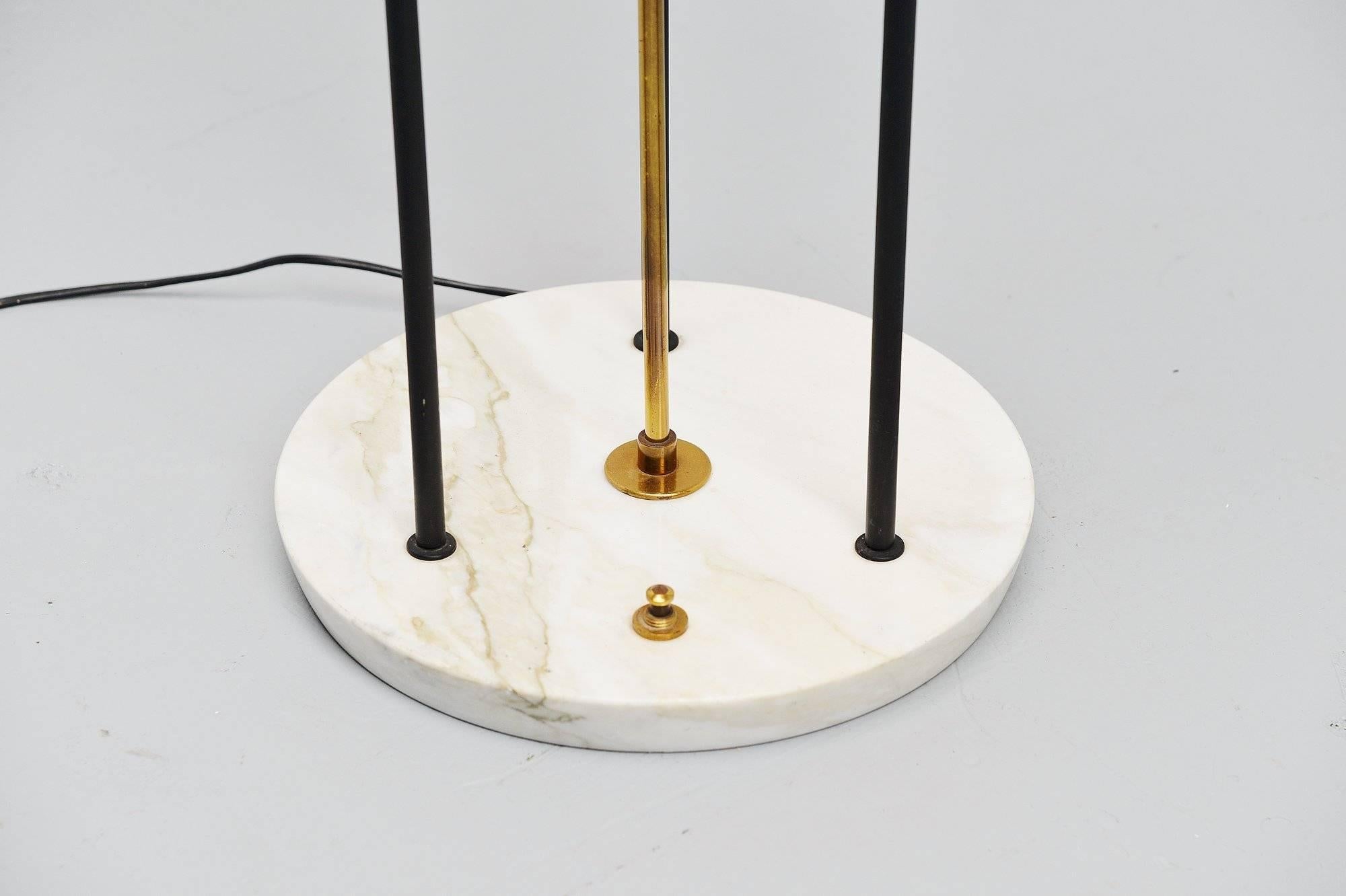 Mid-20th Century Stilnovo Floor Lamp Marble and Plexi, Italy, 1960 For Sale