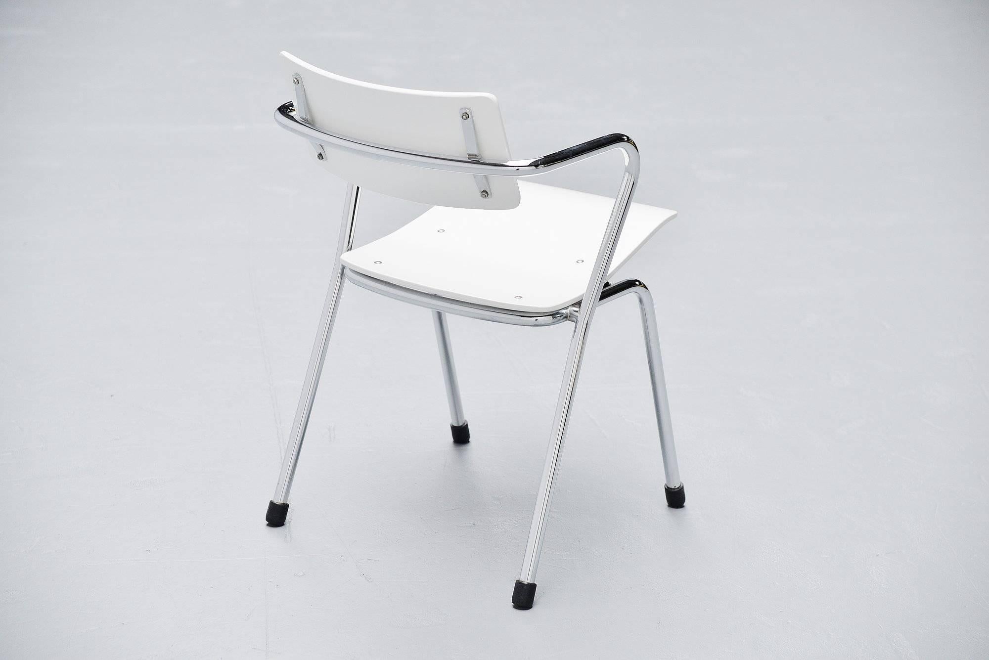 Plated Friso Kramer & Jaap Penraat Chair Ahrend, 1953 For Sale