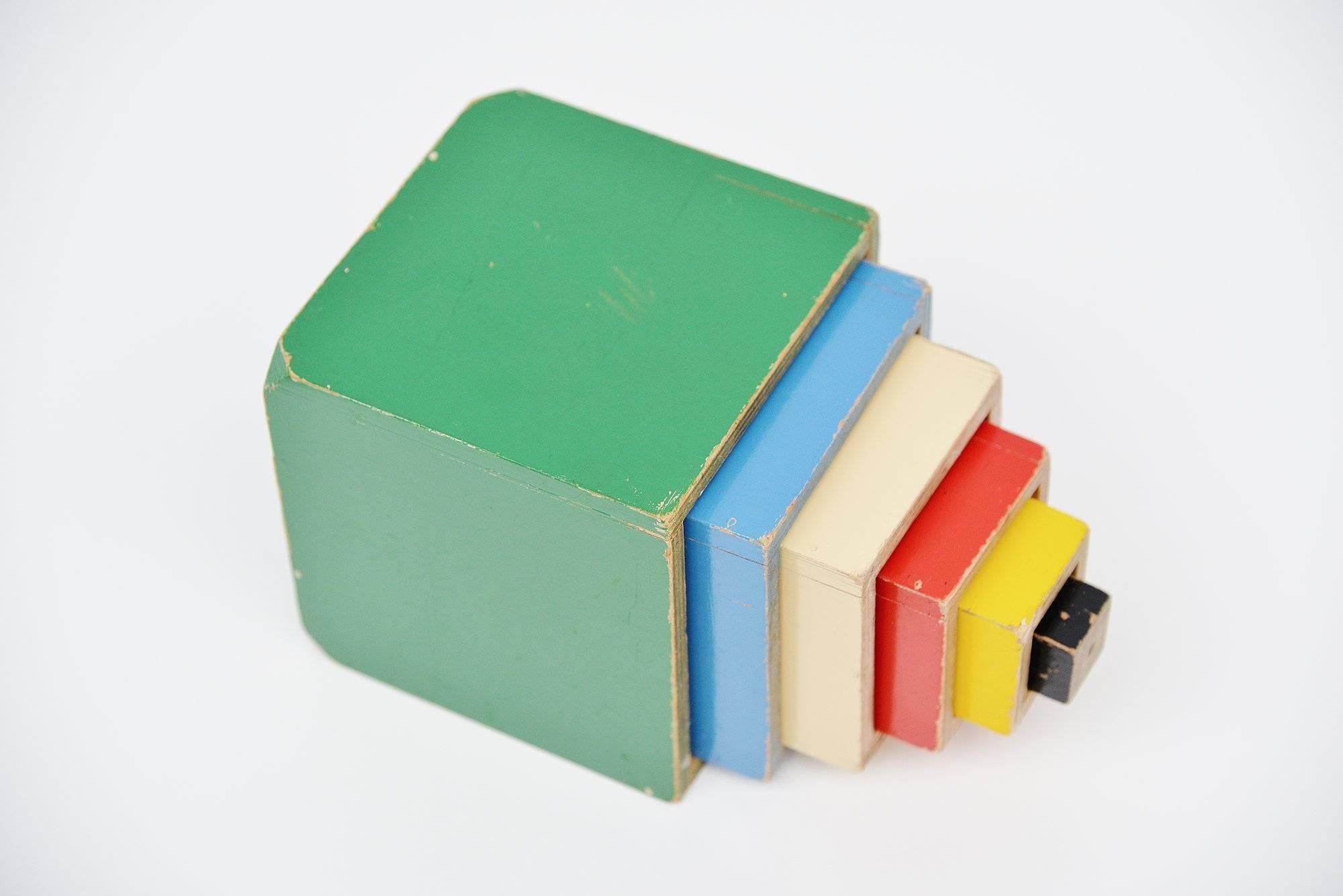 Ado Cubes Set Ko Verzuu, Holland, 1950 In Good Condition For Sale In Roosendaal, NL