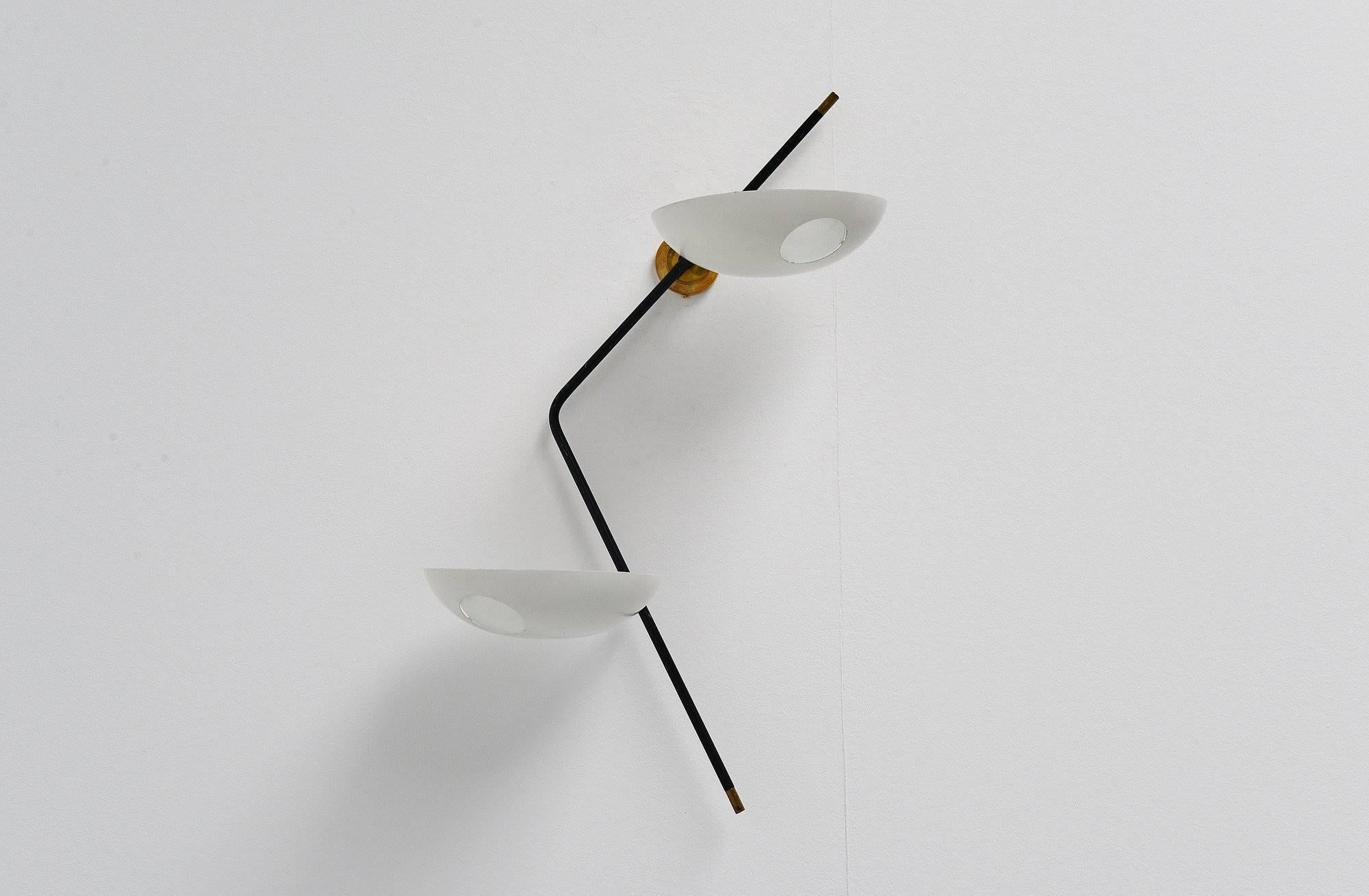 Metal Stilnovo Wall Lamp by Bruno Gatta, Italy, 1955