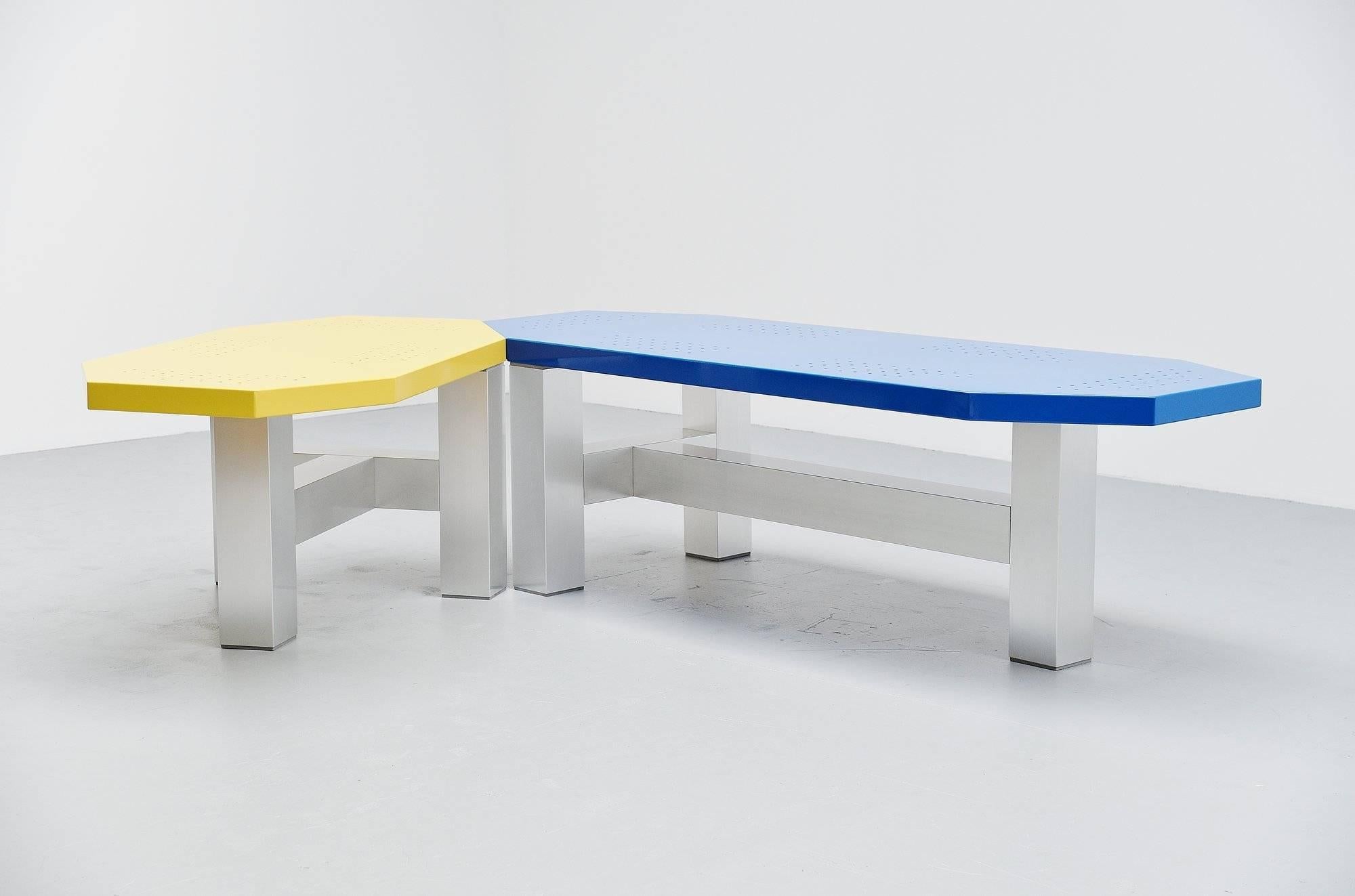 Martin Visser Modernist Table TE21 Spectrum, 1987 For Sale 2