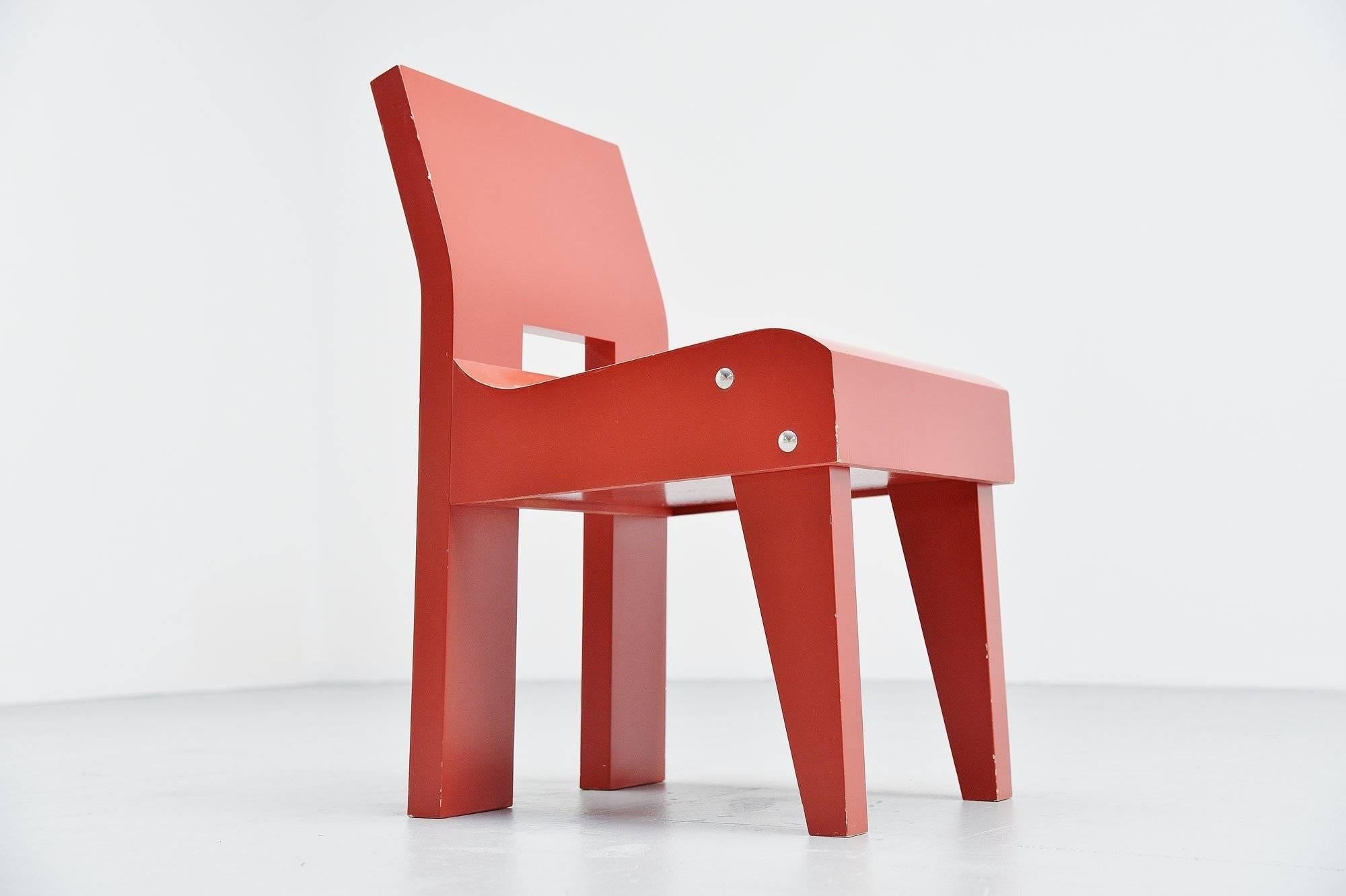 Martin Visser Modernist Chair SE20 Spectrum, 1988 In Excellent Condition For Sale In Roosendaal, NL