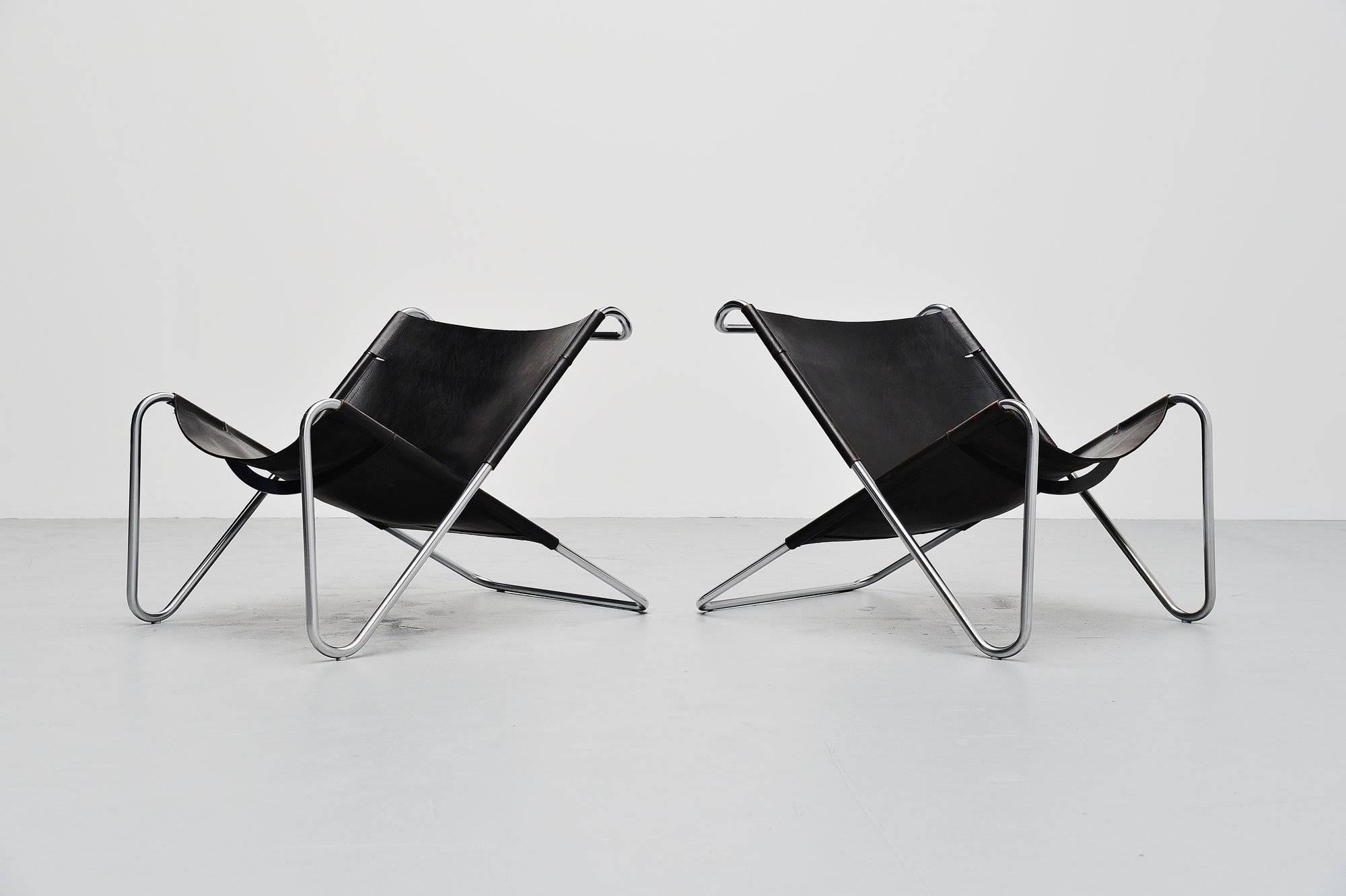 Mid-Century Modern Kwok Hoi Chan Lounge Chairs SZ15 ‘t Spectrum, 1973 For Sale