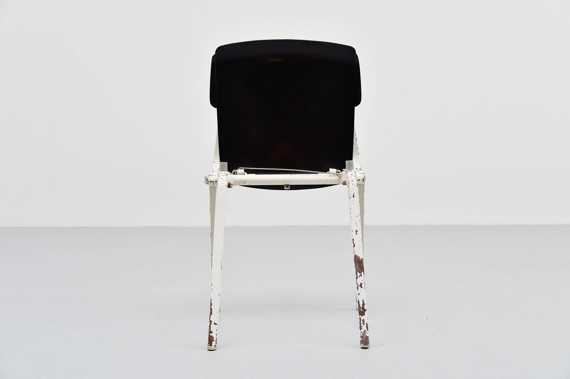Metal Friso Kramer Revolt Folding Chair for Ahrend de Cirkel, 1953 For Sale