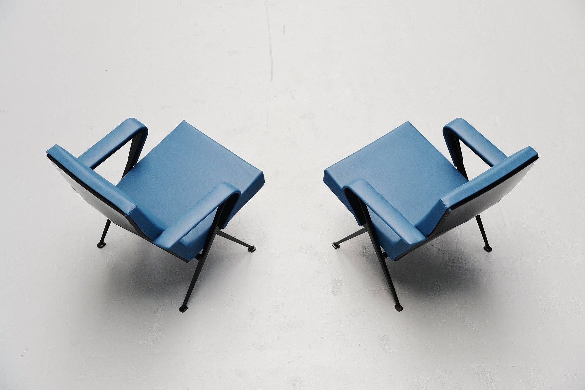 Industrial Friso Kramer Repose Chairs, Ahrend de Cirkel, 1959