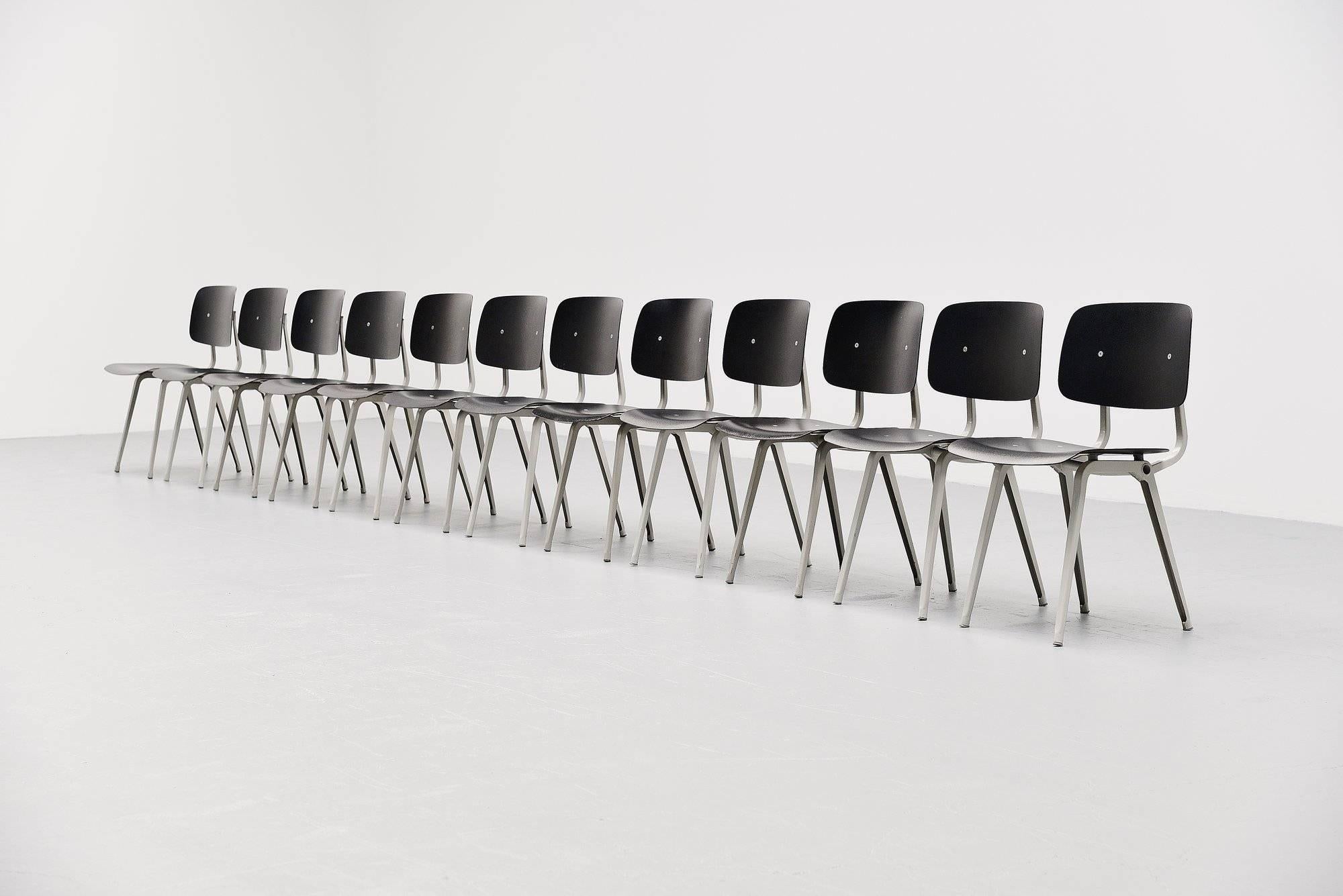 Industrial Friso Kramer Revolt Chairs for Ahrend de Cirkel, 1953 For Sale