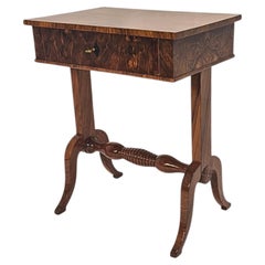 Biedermeier Walnut Side Table with Curved Legs, Germany, Circa 1840