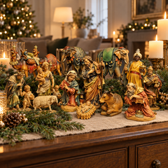 Bergland Nativity Scene Woodcarvings in Maple