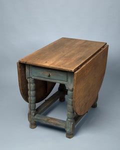 Swedish, Folk Art, Baroque, Drop-leaf Table, 18th century