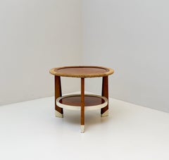 Italienischer Couchtisch aus den 1940er Jahren aus Holz und Seil