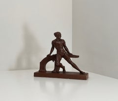 Scultura Art Déco in terracotta di Ugo Cipriani raffigurante un marinaio
