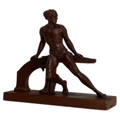 Scultura Art Déco in terracotta di Ugo Cipriani raffigurante un marinaio