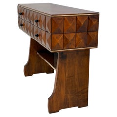 4-drawer console table/sideboard made of carved wood by Paolo Buffa, 1940s