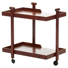 Wooden bar trolley ''CR20'' by Franco Albini for Poggi, Italy, 1958
