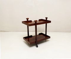 Wooden bar trolley ''CR20'' by Franco Albini for Poggi, Italy, 1958