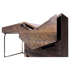 Mvelo Desk: Sculptural desk merging Zulu symbolism with contemporary African des