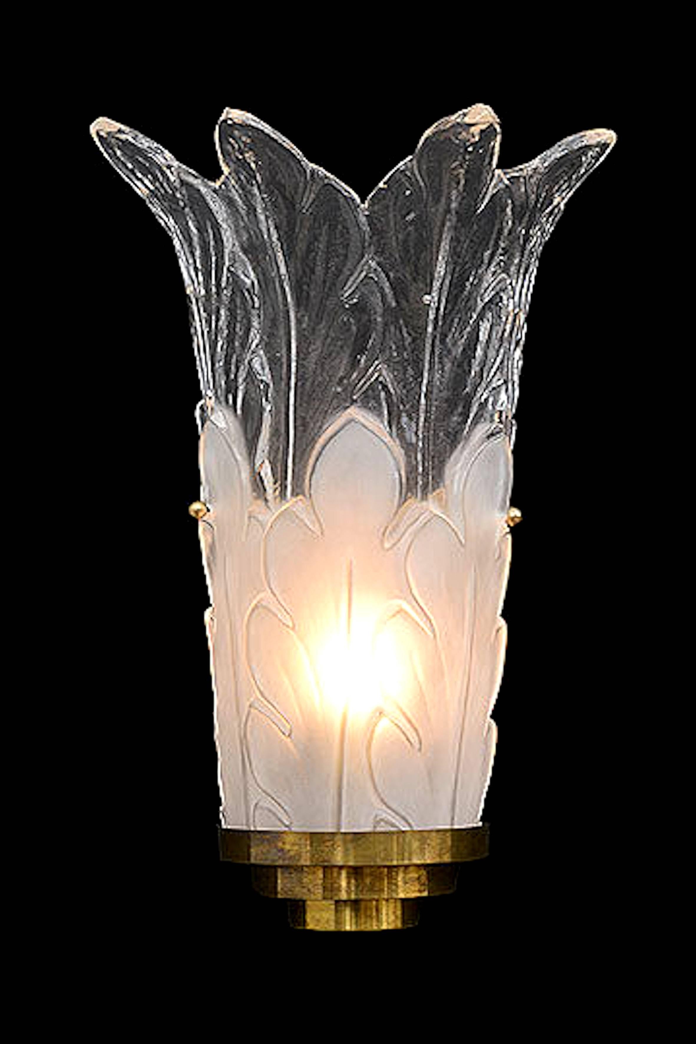 Pair of deco Murano glass sconces from Italy.