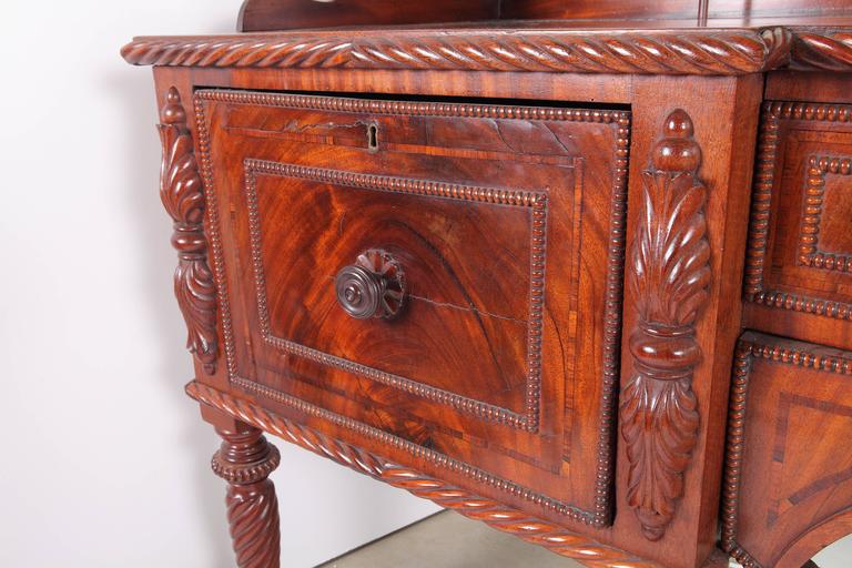 Antique 19th Century Irish Mahogany Sideboard For Sale at 1stDibs